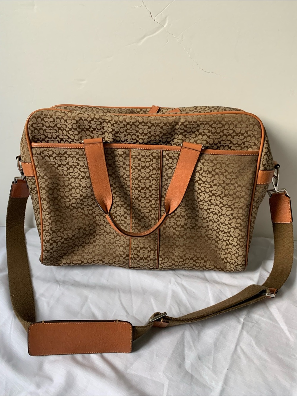 Vintage Coach Signature Hudson Commuter Briefcase/Laptop Bag
